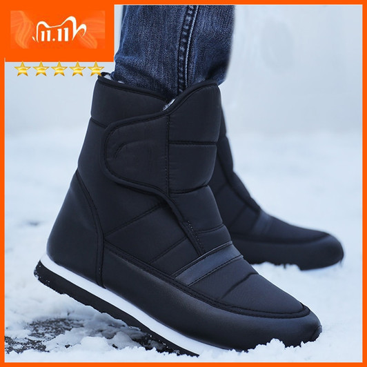 Men boots 2020 warm plush winter shoes fashion waterproof ankle boots non slip men winter snow boots size 38 45|boots fashion|boots bootsboots fashion men