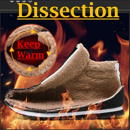 Men Boots Men Winter Shoes Plus Size 35 48 Warm Ankle Botas Hombre for Leather Winter Boots Shoes Men Plush Winter Sneakers Mens|Snow Boots|