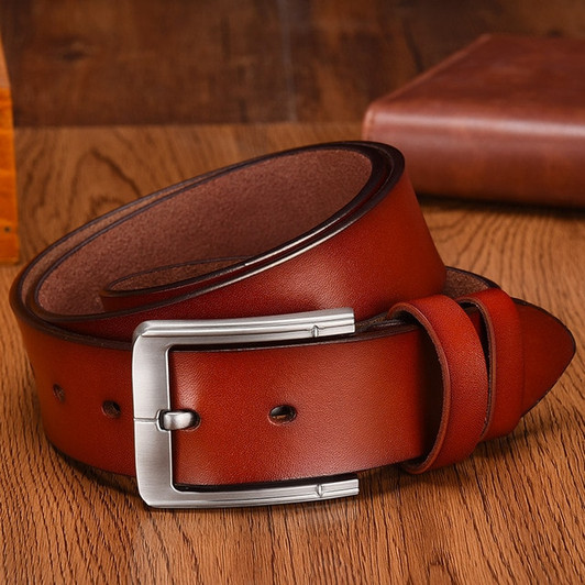 DINISITON Genuine Leather Belt Men Luxury Designer Strap Brand Belts For Male Vintage High Quality Cowhide fashion Cummerbunds|Men's Belts|