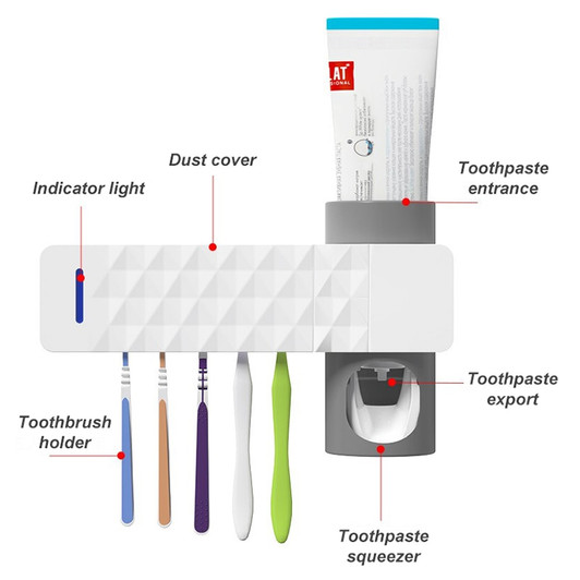 3 in 1 UV Toothbrush Holder