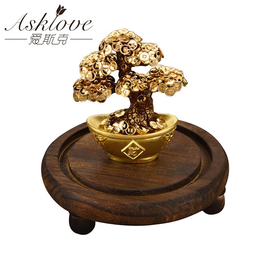 Fortune Tree Gold Foil Money Tree Bonsai