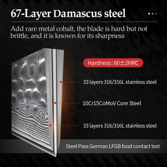 Pro Japanese Damascus Steel Kitchen Knive