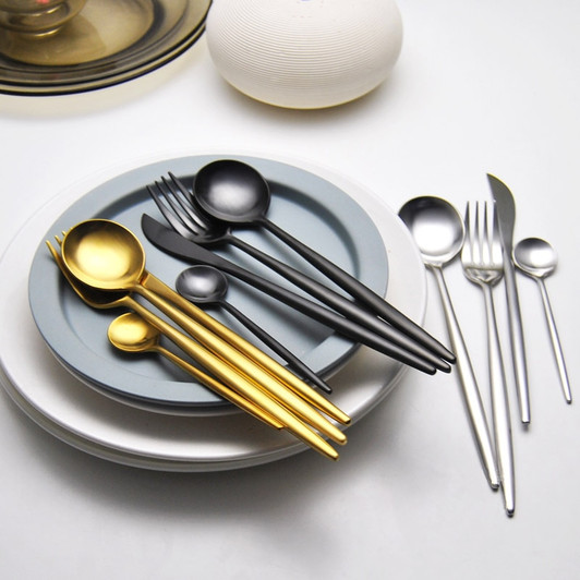 Black Cutlery Set|