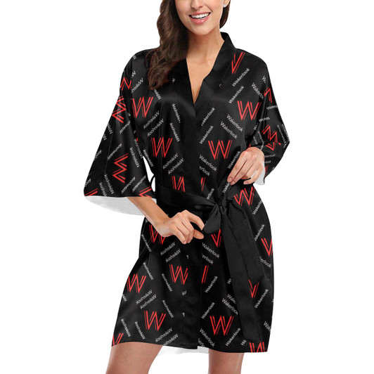 Women's Wakerlook Short Kimono Robe-DELETED-1613784090