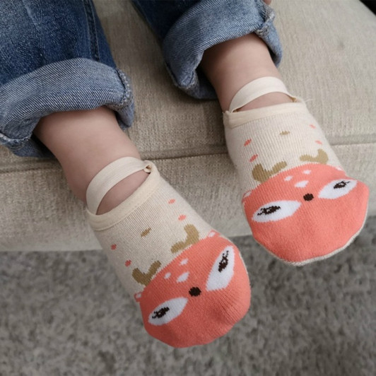 1 Pair Fashion Baby Girls Boys Cute Cartoon Non slip Cotton Toddler Floor Socks Animal pattern First Walker Shoes for Newborns|First Walkers|