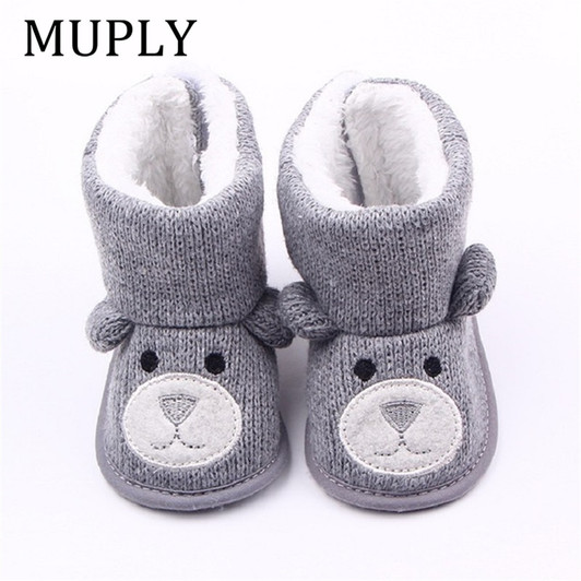 Baby Winter Boots Infant Toddler Newborn Cute Cartoon Bear Shoes Girls Boys First Walkers Super Keep Warm Snowfield Booties Boot|First Walkers|
