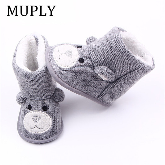 Baby Winter Boots Infant Toddler Newborn Cute Cartoon Bear Shoes Girls Boys First Walkers Super Keep Warm Snowfield Booties Boot|First Walkers|