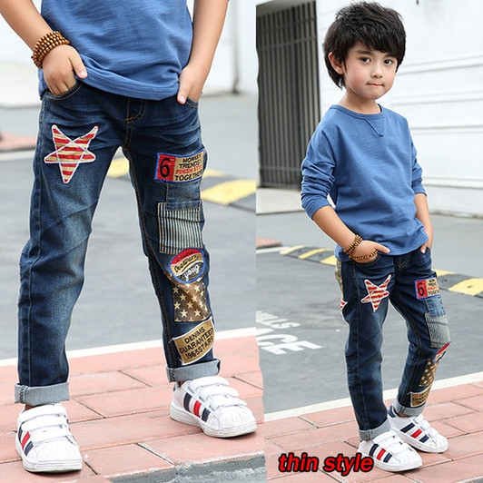 High Quality Autumn Spring Baby Jeans For Boys Pants Kids Clothes Cotton Casual Children Teenager Denim Trousers Boys Clothes|Jeans|