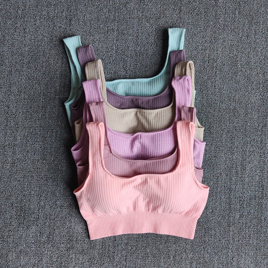 Yoga Bra Vital Seamless Sports Bra Medium Support Running Racerback Sport Woman Fitness Vest Type Brassiere Bra Top Activewear|Sports Bras|