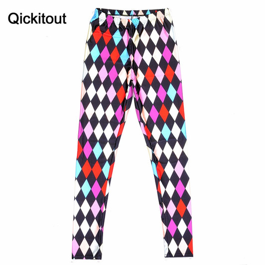 Colours Geometric Diamond Leggings Elastic Fitness Digital Printed Elastic Thin Punk Fahsion Sexy Ladies Pants|diamond leggings|digital printleggings leggings