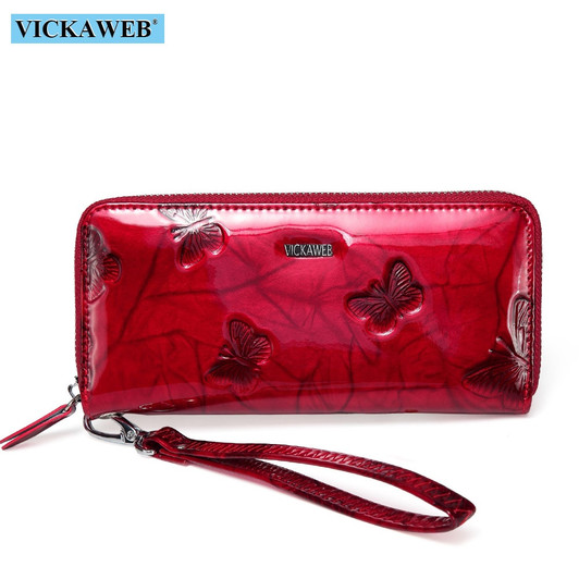 VICKAWEB Wristlet Wallet Female Animal Prints Women Wallets Genuine Leather Purses Ladies Fashion Zipper Purse Standard Wallets|Wallets|