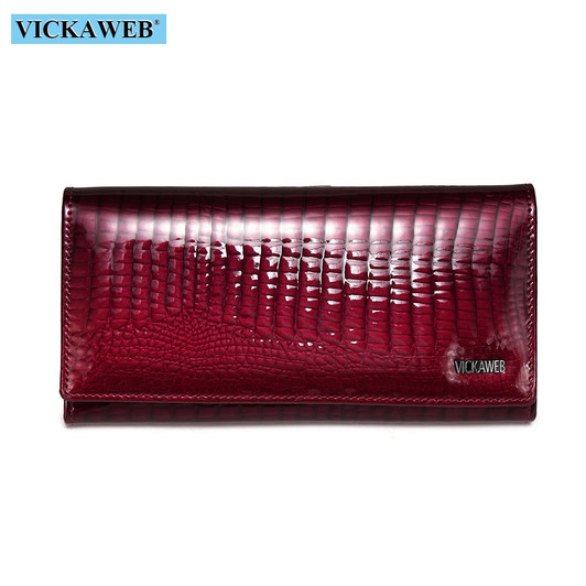 VICKAWEB Long Thick Wallet Female Fashion Alligator Purse Women Genuine Leather Standard Wallets Hasp womens wallets and purses|Wallets|