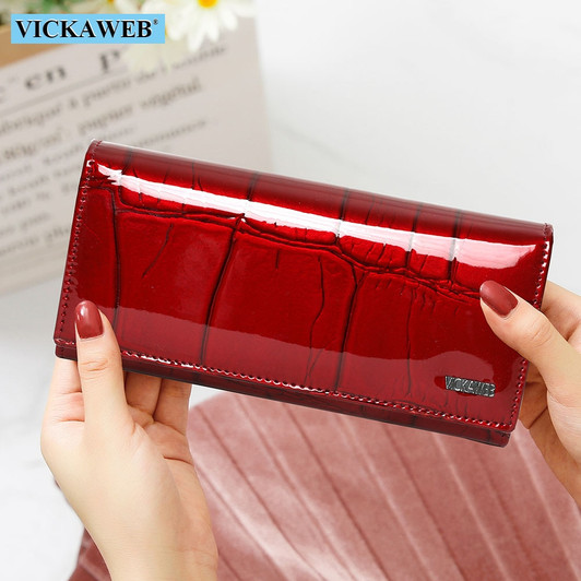 Free Gift Genuine Leather Women Wallet Magnetic Hasp Female Long Purse Ladies Coin Purses Fashion Wallets Women's Money walet|Wallets|