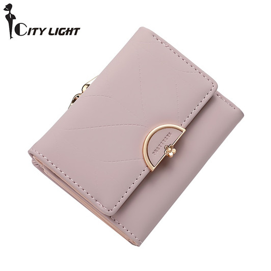 Brand New Wallets Fashion Women Wallets Multi Function High Quality Small Wallet Purse Short Design Three Fold Coin Purse|Wallets|