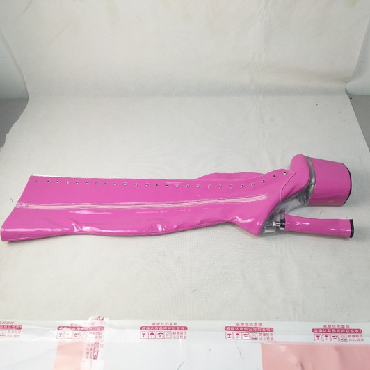 Sexy new boots, model stage walk show, 18 centimeters heel tall square heel, over the knee boots, custom made each kind of color|Over-the-Knee Boots|