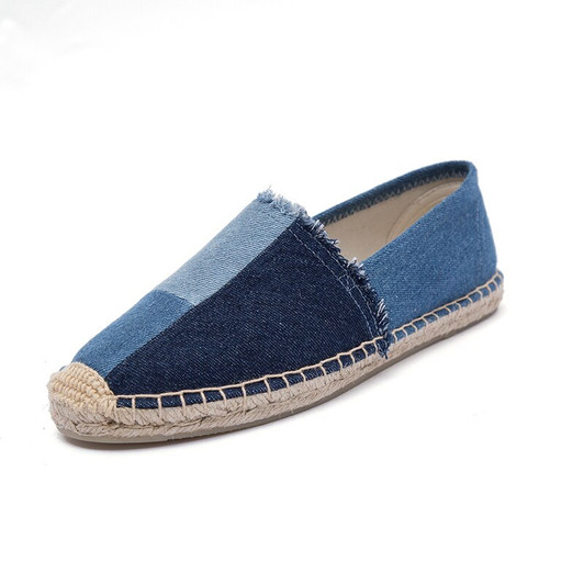 2020 Promotion Top Fashion Denim Sapatos Espadrilles Straw Fisherman Flat Heels Shoes Lazy Zapatos Mujer Casual Cartoon Linen|Women's Flats|
