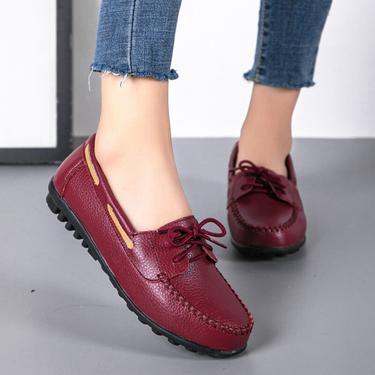 Johnature Lace Up Flats Women Shoes 2020 New Spring/Autumn Round Toe Casual Fashion Shallow Concise Ladies Shoes Plus Size 41 44|Women's Flats|