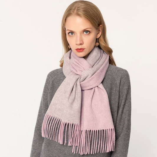 100% Wool Scarf for Women Winter Warm Long Scarves Luxury Pure Wool Shawls and Wraps Ladies Cashmere Scarves Echarpe Pashmina|Women's Scarves|