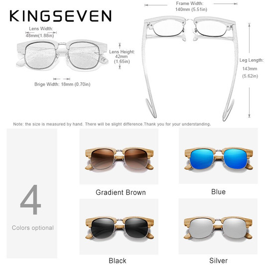 KINGSEVEN 2020 New Retro Wooden Natural Male Sunglasses Polarized Men Spring Hinge UV400 Protection Oculos De Sol Feminino G5917|Men's Sunglasses|