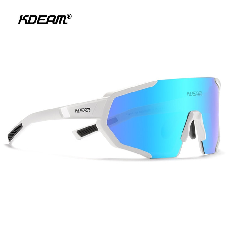 KDEAM Shatterproof TR90 Active Polarized Sunglasses Men Ultra grip Rubber Nose Multilayer Mirror Lens + Clear Lens KD0802|Men's Sunglasses|