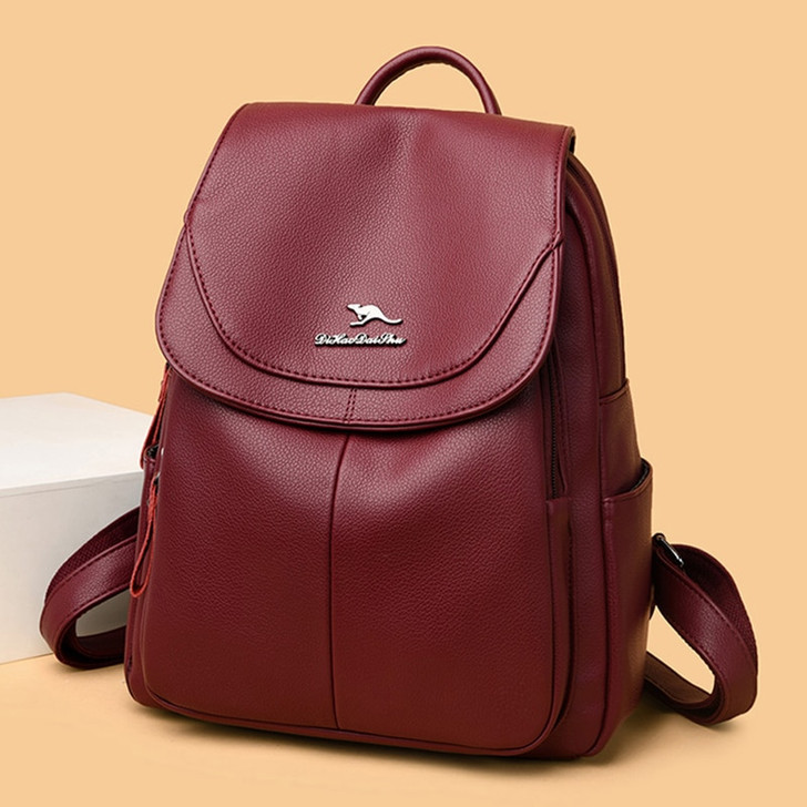 soft leather backpack womens