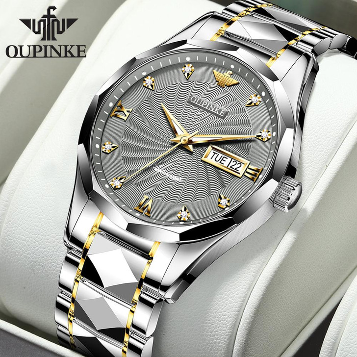 OUPINKE Brand Luxury Men Mechanical Wristwatch Business Sapphire Automatic Watch Date Waterproof Wrist Watch Men reloj hombre|Mechanical Watches|