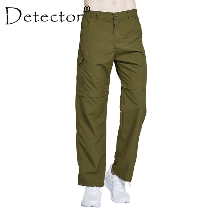 Detector Men's Hiking Pants Quick Dry Removable Convertible trousers Outdoor Breathable Men Pant Camping Trekking Fishing Shorts|Hiking Pants|