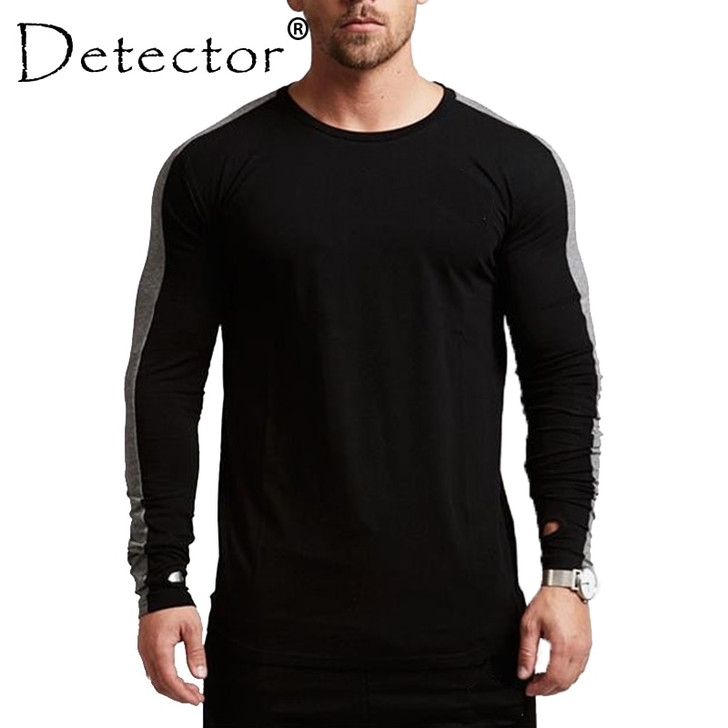 Detector Mens Autumn Winter Sportswear Fitness Running Tops Tight Long Sleeves Round Neck Shirts Elastic Quick Dry Jerseys|running jersey|fitness men toprunning long sleeve men