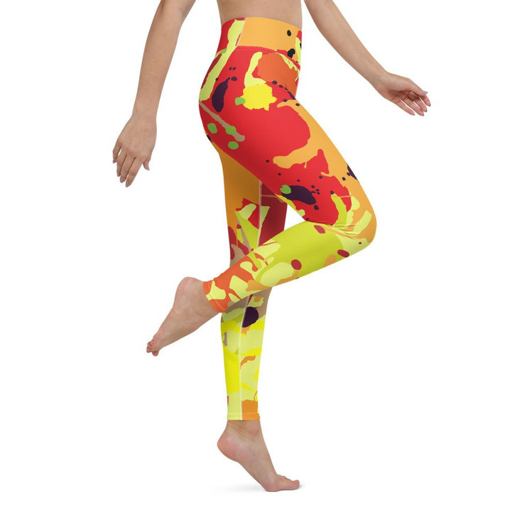 Paint Splash High Waist Yoga Leggings-DELETED-1608574143