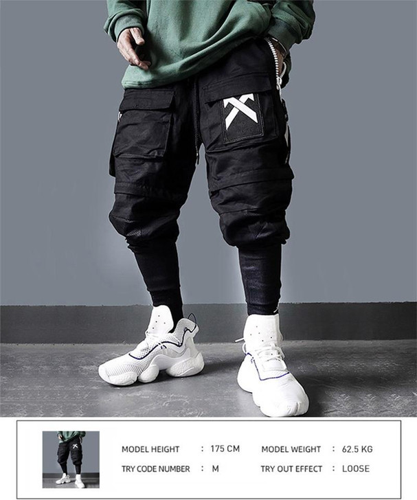 Detachable Multi-Pocket Cargo Pants Men Harajuku Hip Hop Streetwear