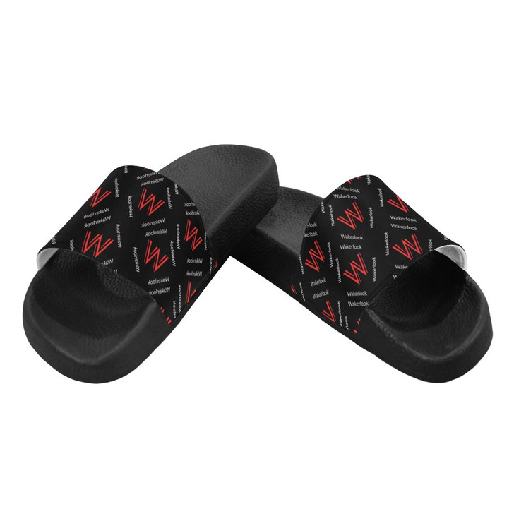 Wakerlook Design Men's Black Slide Sandals-DELETED-1613783446