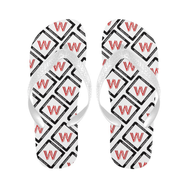 Wakerlook Design White Flip Flops-DELETED-1611792701