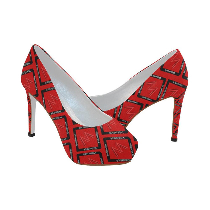 Women's Wakerlook Red High Heels-DELETED-1613784096