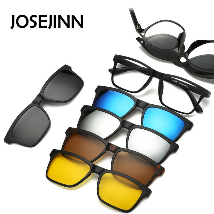 5+1 Suit Fashion Clip On Sunglasses