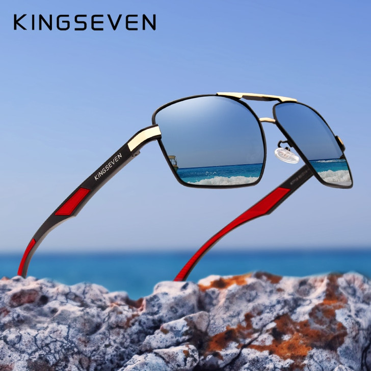 Square Aluminum Frame Male Sun Glasses