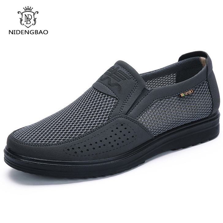 38 48 Men's Casual Shoes Men Brand Summer Style Mesh Flats Shoes For Men Loafers Leisure Shoes Breathable Comfortable Footwear|Men's Casual Shoes|