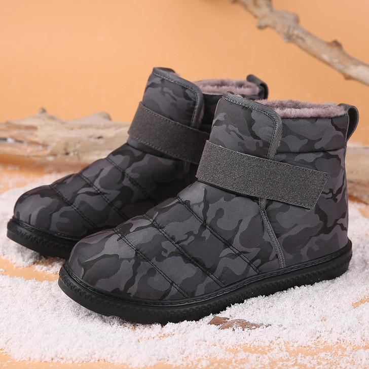 Men Boots Waterproof Men Ankle Snow Boots Shoes Warm Fur Plush Man Winter Shoes Footwear Safety Shoes Mans Footwear Plus Size|Snow Boots|