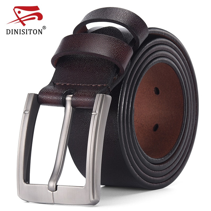 DINISITON Genuine Leather Belt Men Luxury Designer Strap Brand Belts For Male Vintage High Quality Cowhide fashion Cummerbunds|Men's Belts|