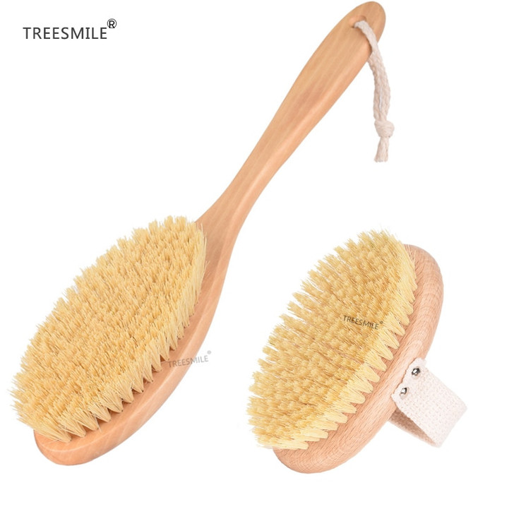 Natural Exfoliating Dry Brush Wooden Massage Sponge
