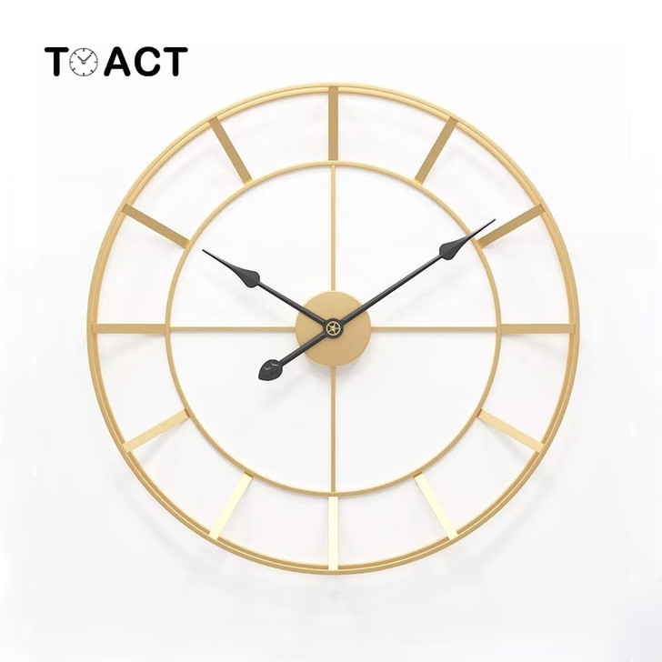 Large Round Metal Wall Clock