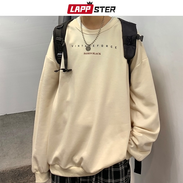 LAPPSTER Men Oversized Colorful Spring Hoodies 2020 Mens Korean Fashions Harajuku Sweatshirts Male Japanese Streetwear Clothing|Hoodies & Sweatshirts|