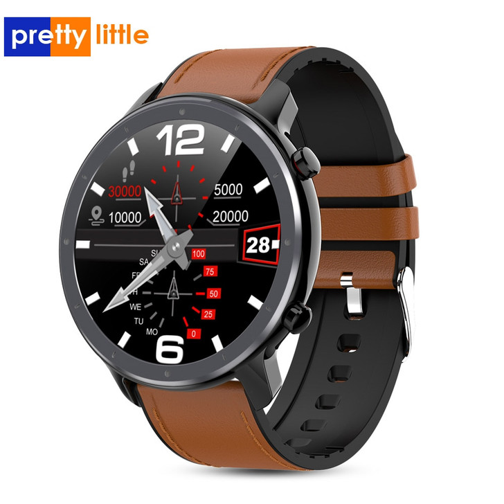 Prettylittle L11 Smart Watch Men ECG+PPG Heart Rate Blood Pressure Monitor IP68 Waterproof Weather Smartwatch For Android IOS|Smart Watches|