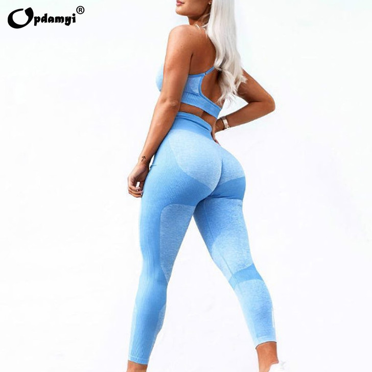 2 Piece Set Workout Clothes for Women Sports Bra High Waist Leggings Seamless Sports Wear Female Gym Clothing Athletic Yoga Set|Yoga Sets|