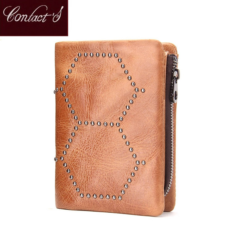 Genuine Leather Women Wallets Female Fashion Zipper Small Short Coin Purses Holders Retro Wallet and Purse portfolio|genuine leather women wallet|leather women walletfashion women wallets