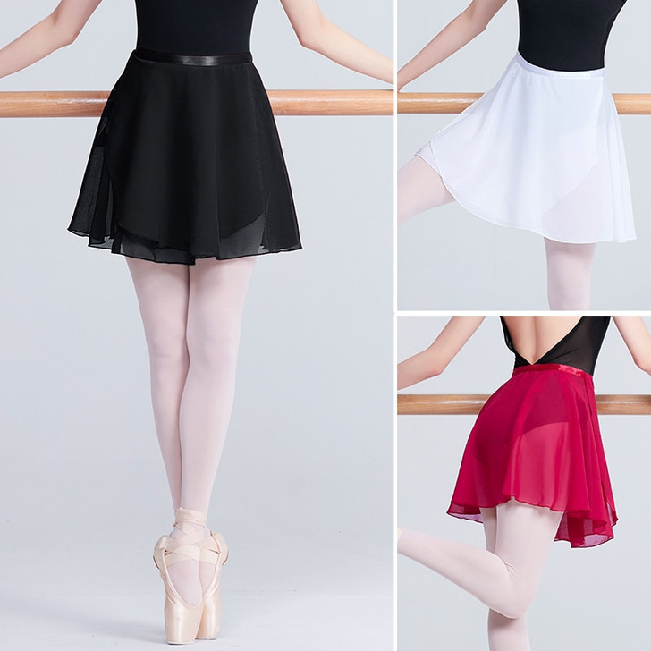 Girls Women Ballet Skirts Wrap Sheer Chiffon Tie Dance Skirts Adults Leotards Skirt Ballet Practice Dance Wear|Ballet|