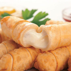 frozen cheese pastry fingers ready to fry