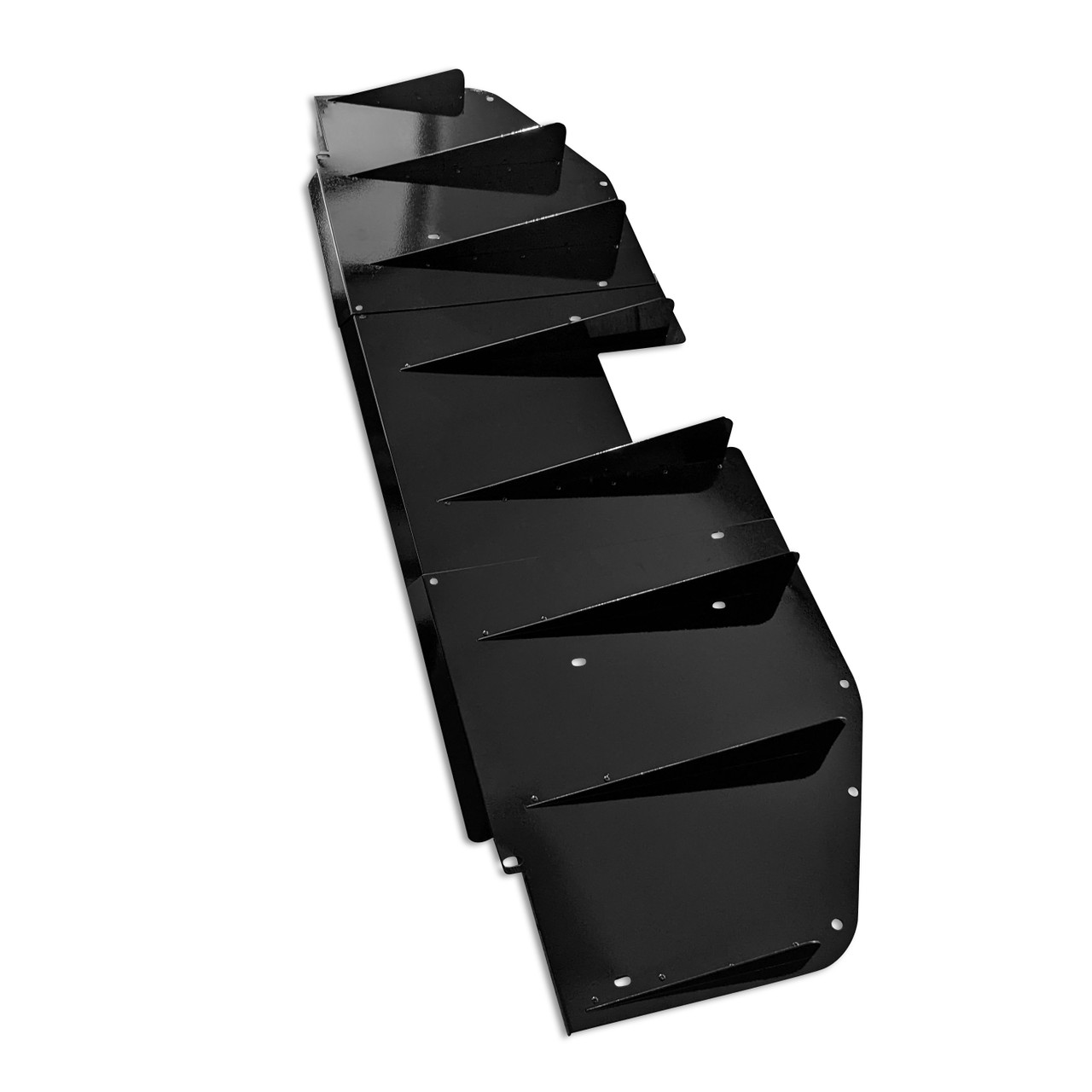 BLACK Aluminum 3 Piece Diffuser Kit for 16-21 Honda Civic SPORT