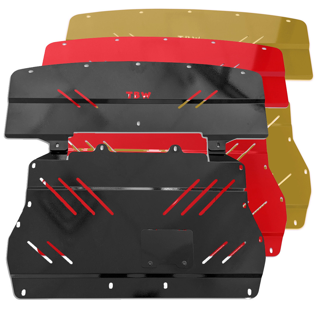 BLACK Aluminum Engine Under Tray Skid Plate for 2013-2020 Subaru