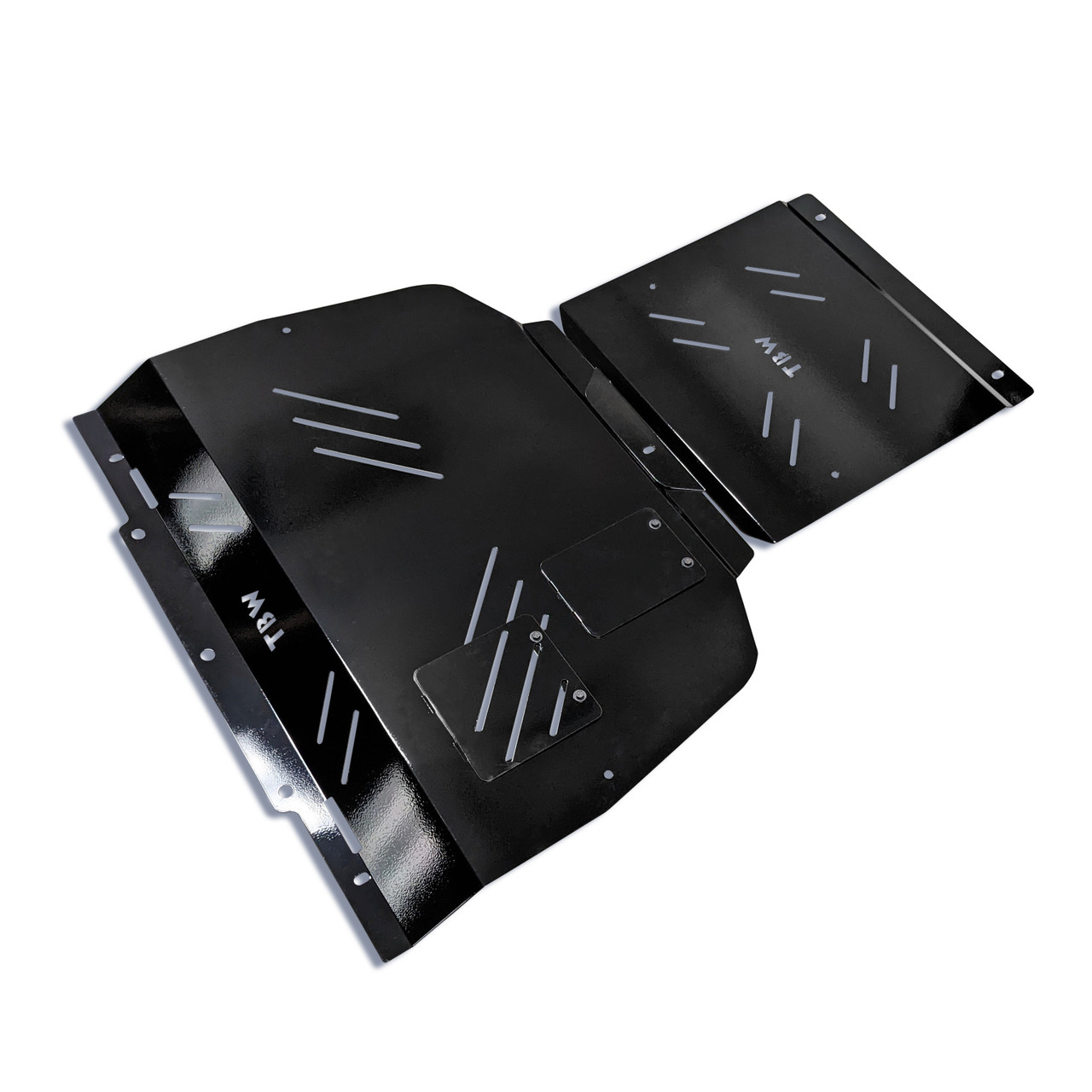 BLACK Front & Rear Aluminum Engine Under Trays for 16-21 Honda