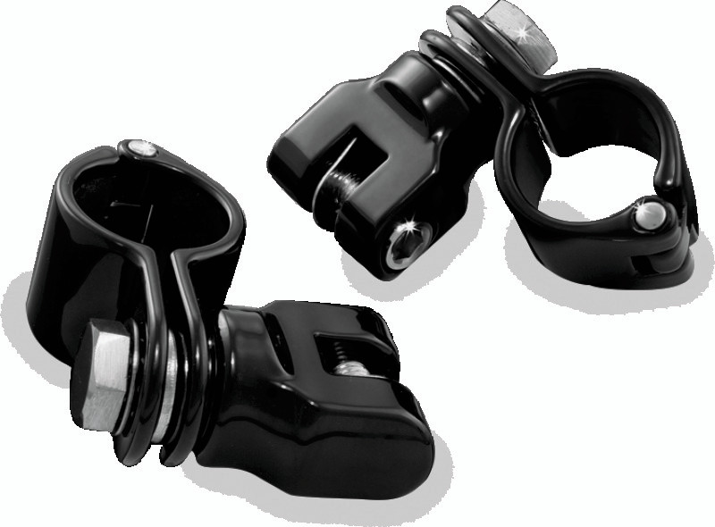 Kuryakyn 1-1/4inch Magnum Quick Clamp With Clevis Black (Pair